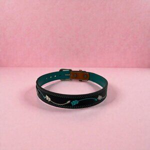 🌼 Catchfly Studio Girls Leather Belt – Feather Stitch Detail Small 27 in